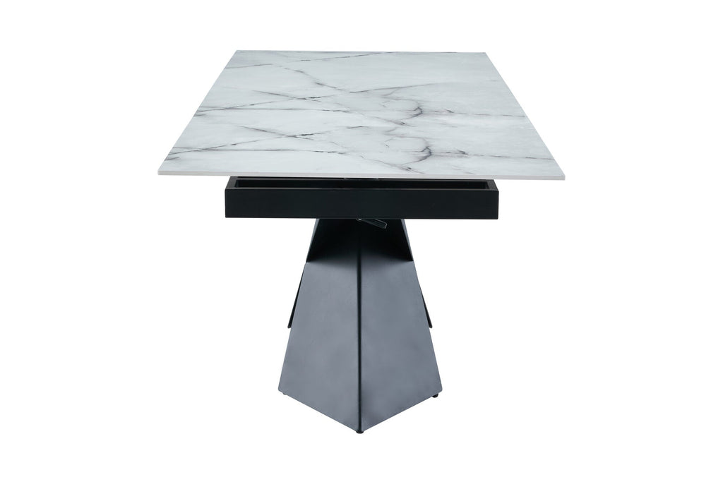 Masa extensibila dumonde picioare metalice si blat ceramic si blat ceramic Noema 160-220x90 cm