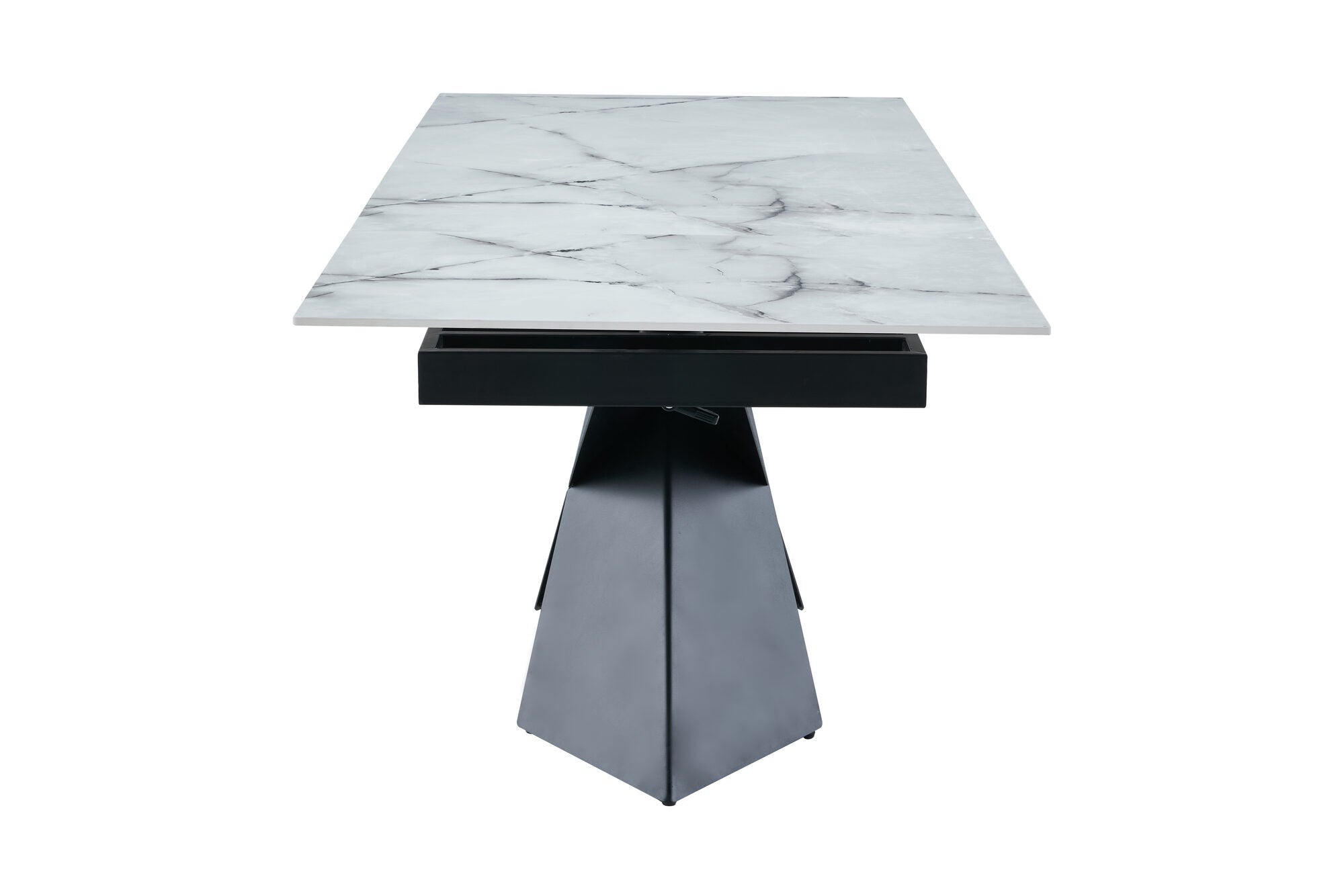 Masa extensibila dumonde picioare metalice si blat ceramic si blat ceramic Noema 160-220x90 cm