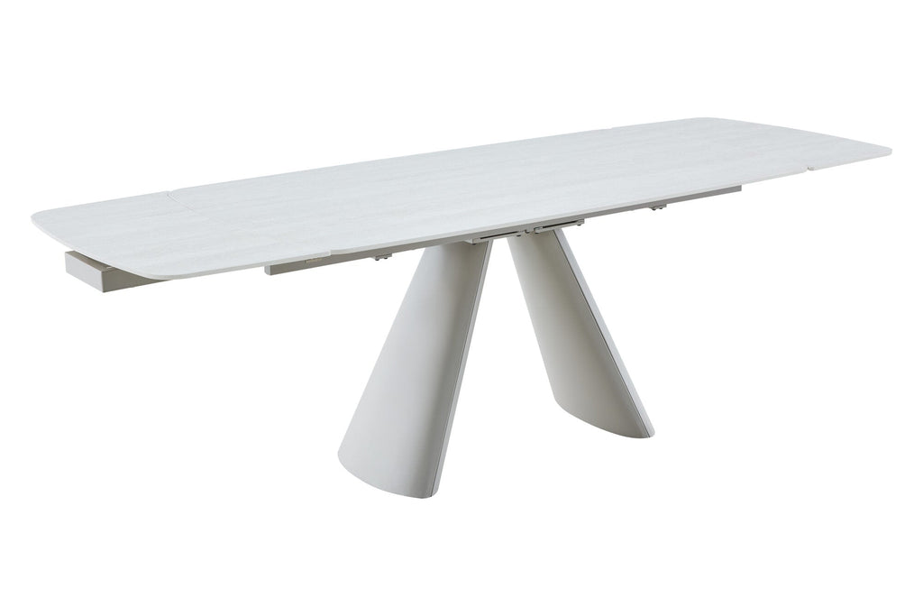 Masa extensibila dumonde cu picioare metalice si blat ceramic Riviera 165-240x90 cm