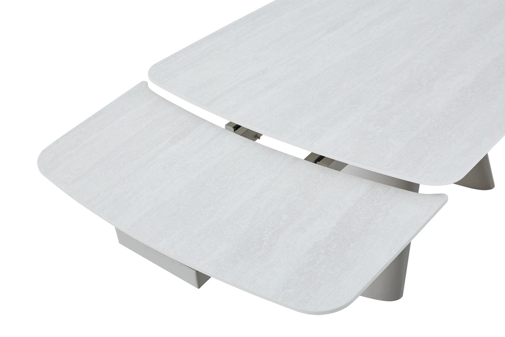 Masa extensibila dumonde cu picioare metalice si blat ceramic Riviera 165-240x90 cm