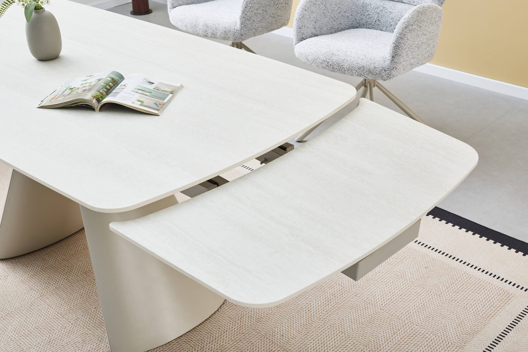 Set masa extensibila dumonde Riviera 165-240x90 cm + 6 scaune Soho 57x61 cm
