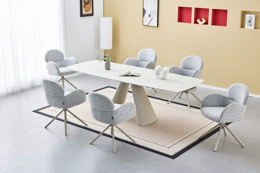 Scaun tapitat cu stofa si picioare metalice Soho 57x61 cm