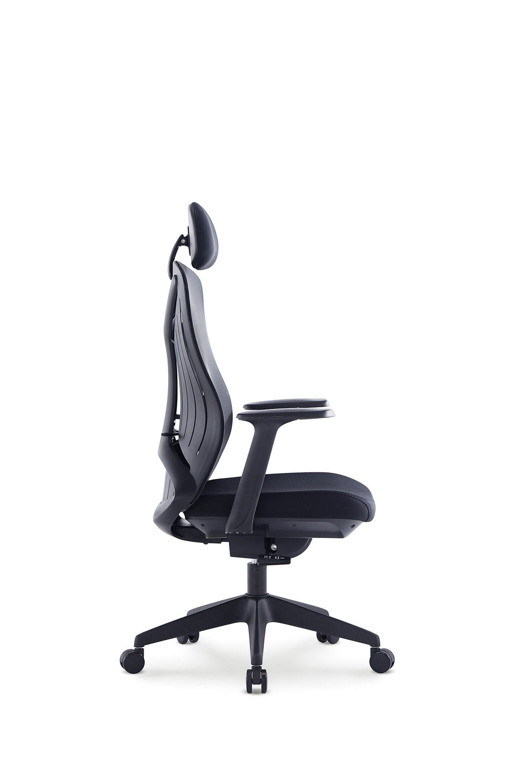 Scaun ergonomic profesional Core dumonde cu tetiera reglabila, mecanism multifunctional inclinare/blocare, cotiere ultra moi, MESH, negru