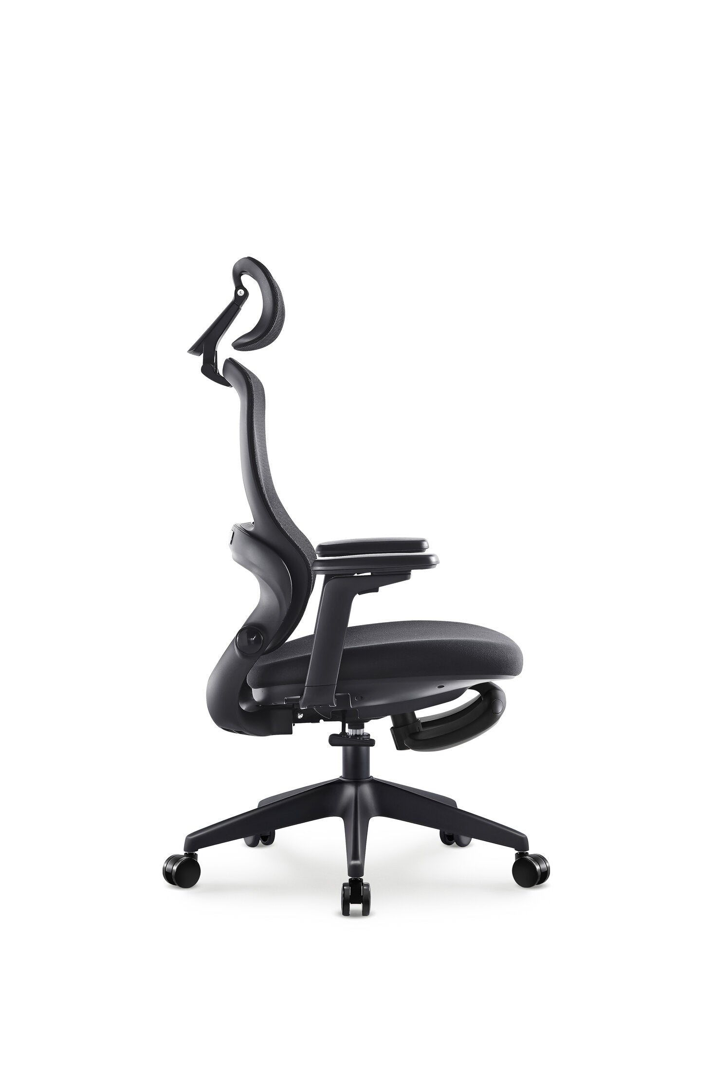 Scaun ergonomic profesional Aero dumonde cu tetiera reglabila 3D, suport lombar mesh, cotiere 3D ultra moi, mecanism multifunctional inclinare/blocare, suport picoare, negru