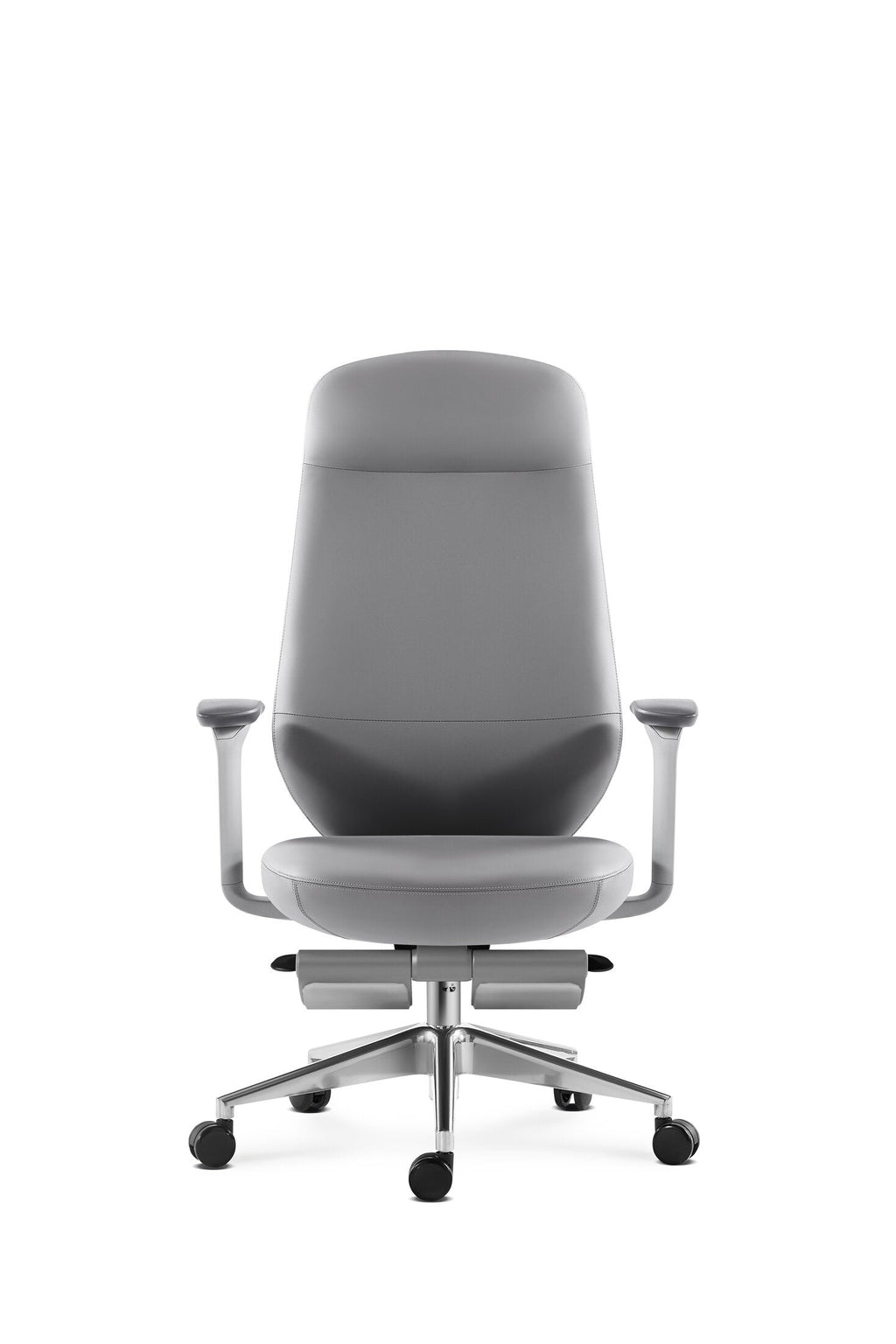 Scaun ergonomic profesional modern Prime dumonde, cotiere reglabile 4D ultra moi, baza din aluminiu, mecanism multifunctional inclinare/blocare, gri