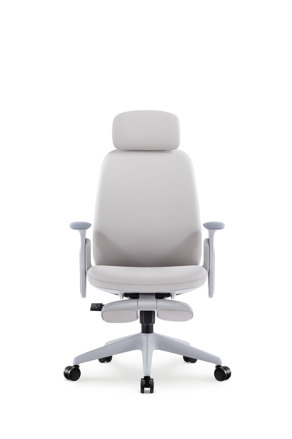 Scaun ergonomic profesional Zenith dumonde cu tetiera reglabila 2D, cotiere 2D ultra moi, mecanism multifunctional inclinare/blocare, suport picoare, gri