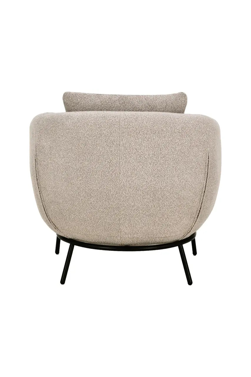 Fotoliu dumonde tapitat Bej modern Mateo 77x83cm