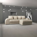 Colțar extensibil dumonde cu ladă de depozitare si sezut confortabil din spuma high-density, Verona Enjoy Camel II 290x185 cm