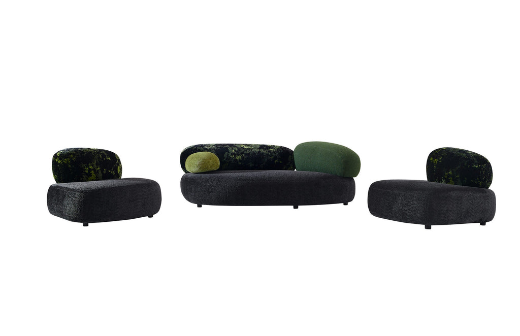 Set canapea dumonde + 2 fotolii cu sezut confortabil din spuma high-density Serene 220x 134 cm