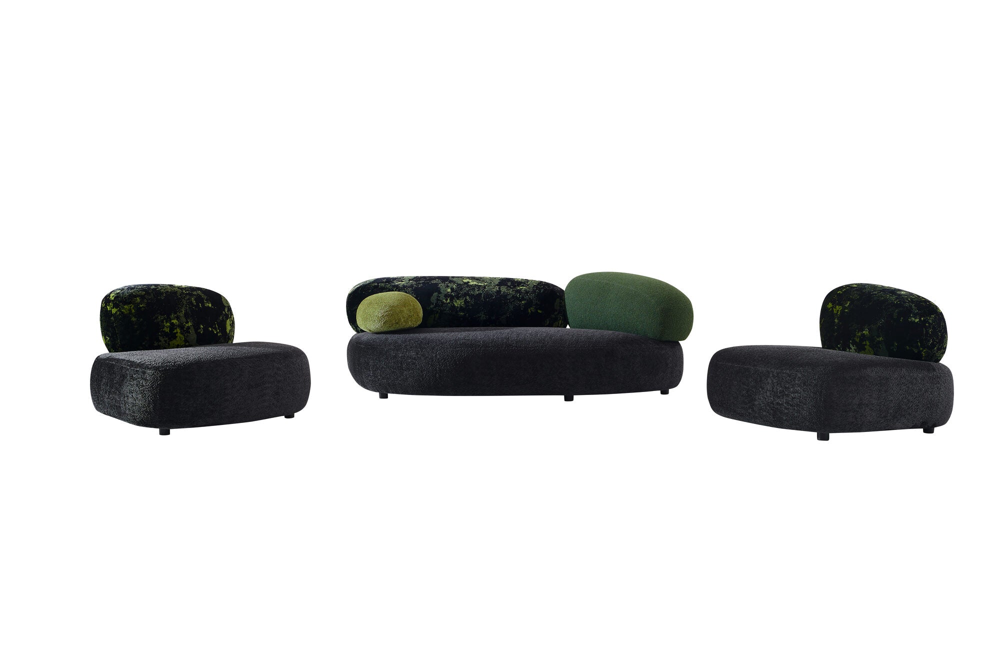 Set canapea dumonde + 2 fotolii cu sezut confortabil din spuma high-density Serene 220x 134 cm