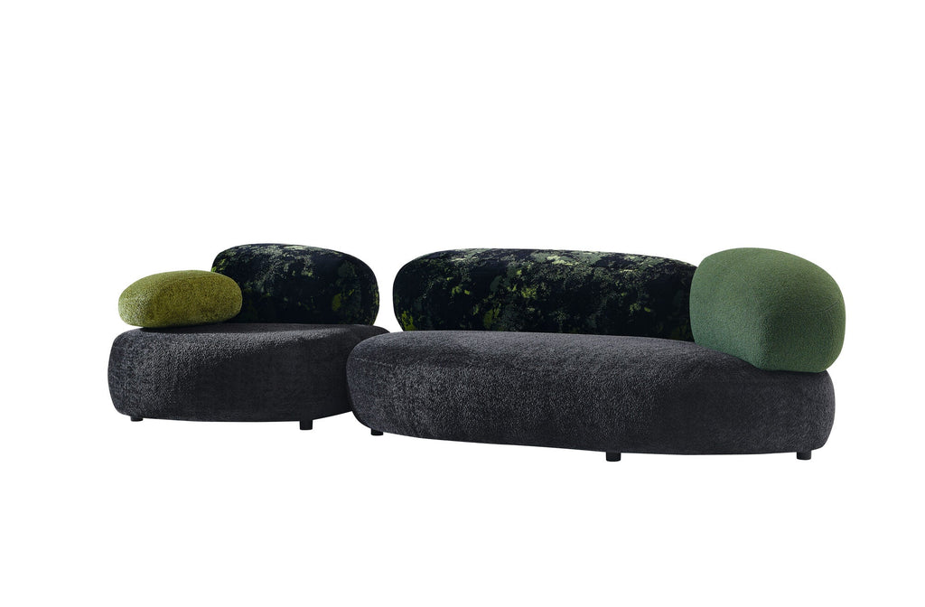 Set canapea dumonde + 2 fotolii cu sezut confortabil din spuma high-density Serene 220x 134 cm