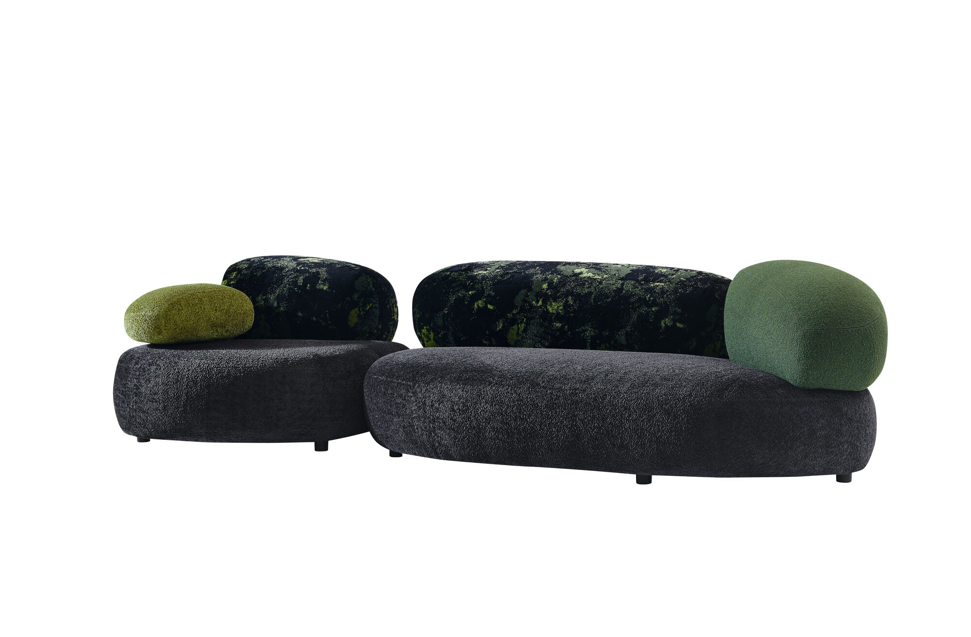 Set canapea dumonde + 2 fotolii cu sezut confortabil din spuma high-density Serene 220x 134 cm