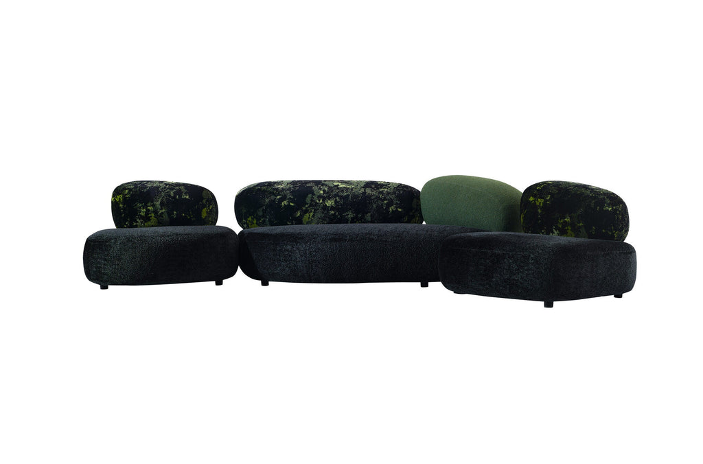 Set canapea dumonde + 2 fotolii cu sezut confortabil din spuma high-density Serene 220x 134 cm
