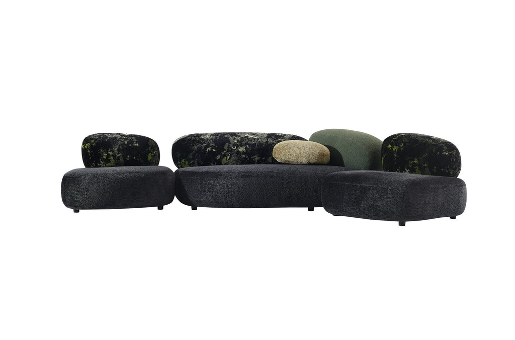 Set canapea dumonde + 2 fotolii cu sezut confortabil din spuma high-density Serene 220x 134 cm