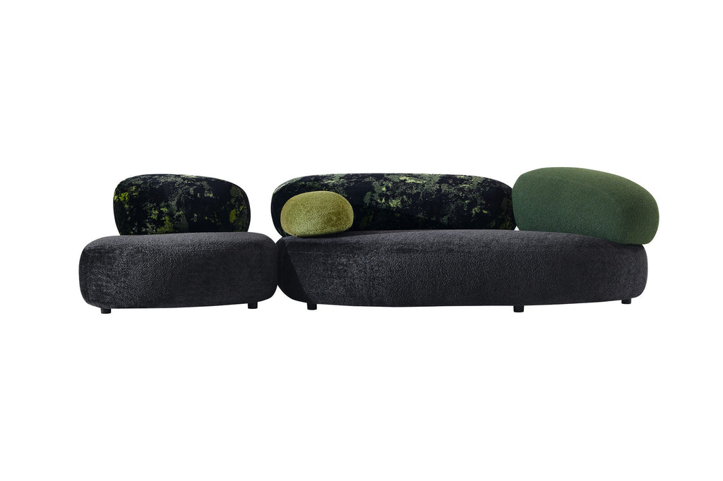 Set canapea dumonde + 2 fotolii cu sezut confortabil din spuma high-density Serene 220x 134 cm