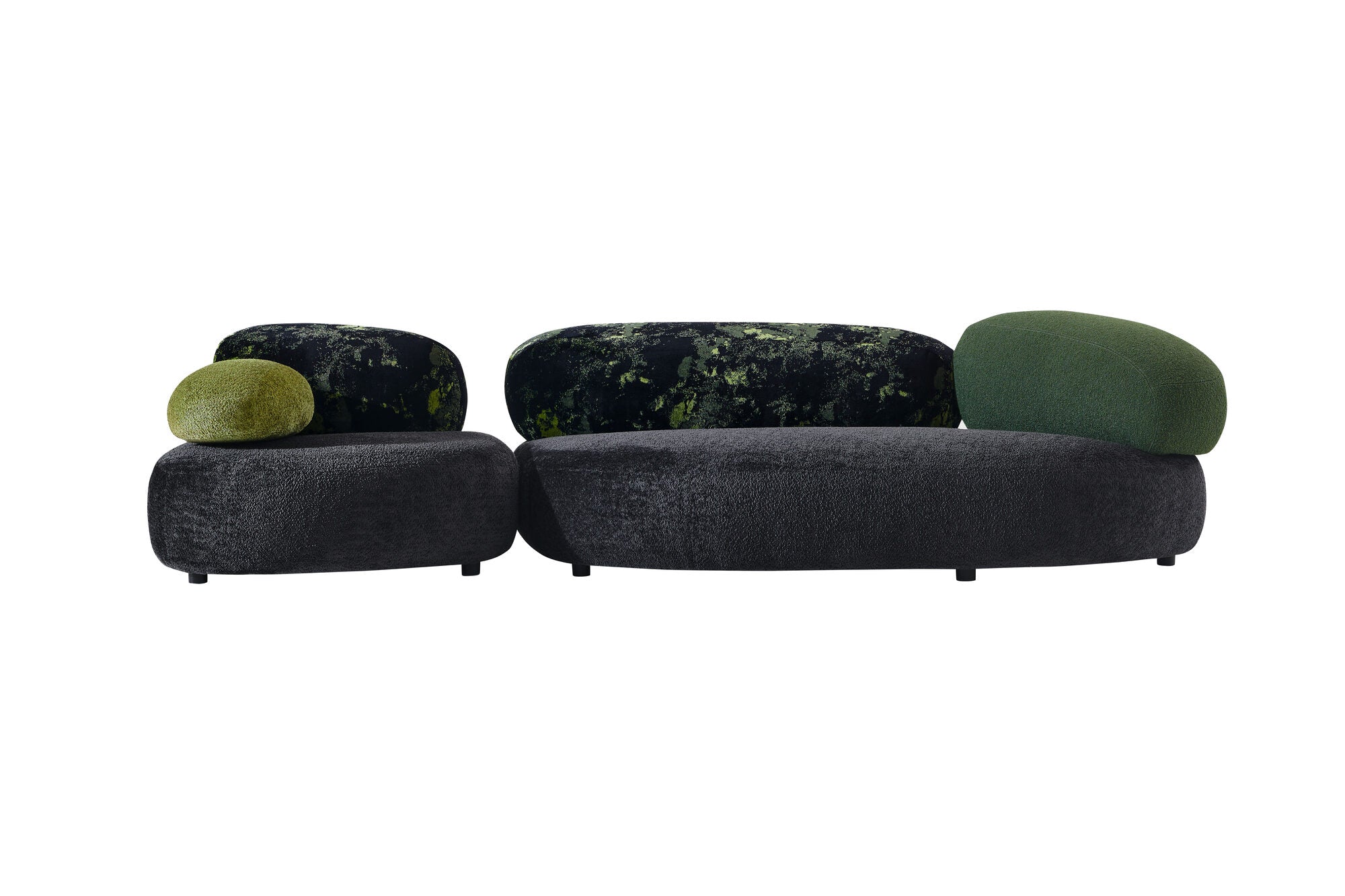 Set canapea dumonde + 2 fotolii cu sezut confortabil din spuma high-density Serene 220x 134 cm
