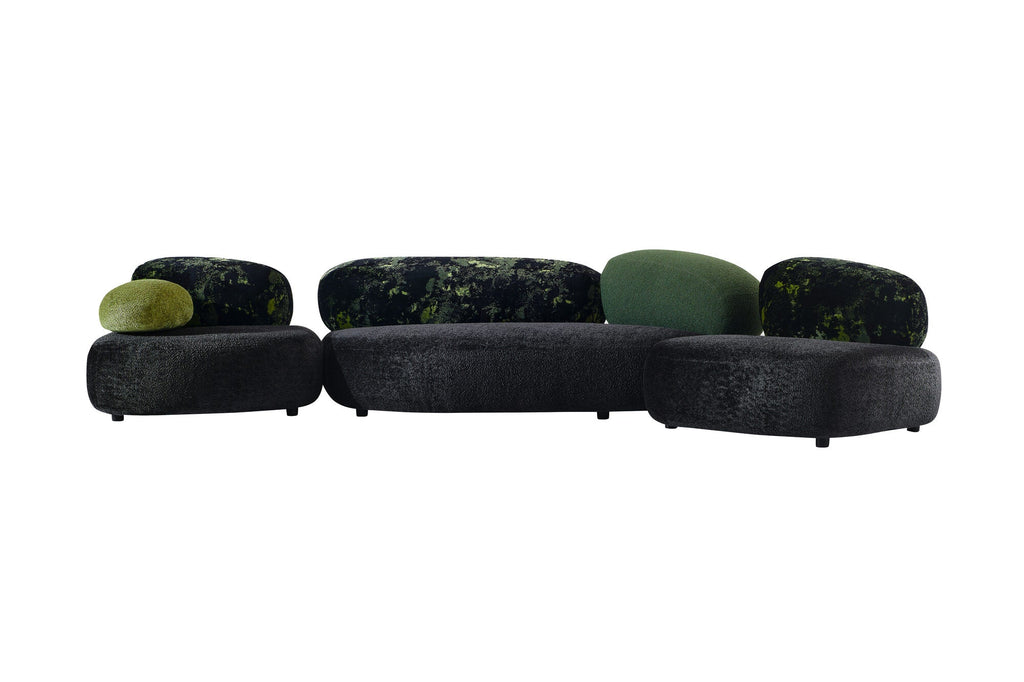 Set canapea dumonde + 2 fotolii cu sezut confortabil din spuma high-density Serene 220x 134 cm