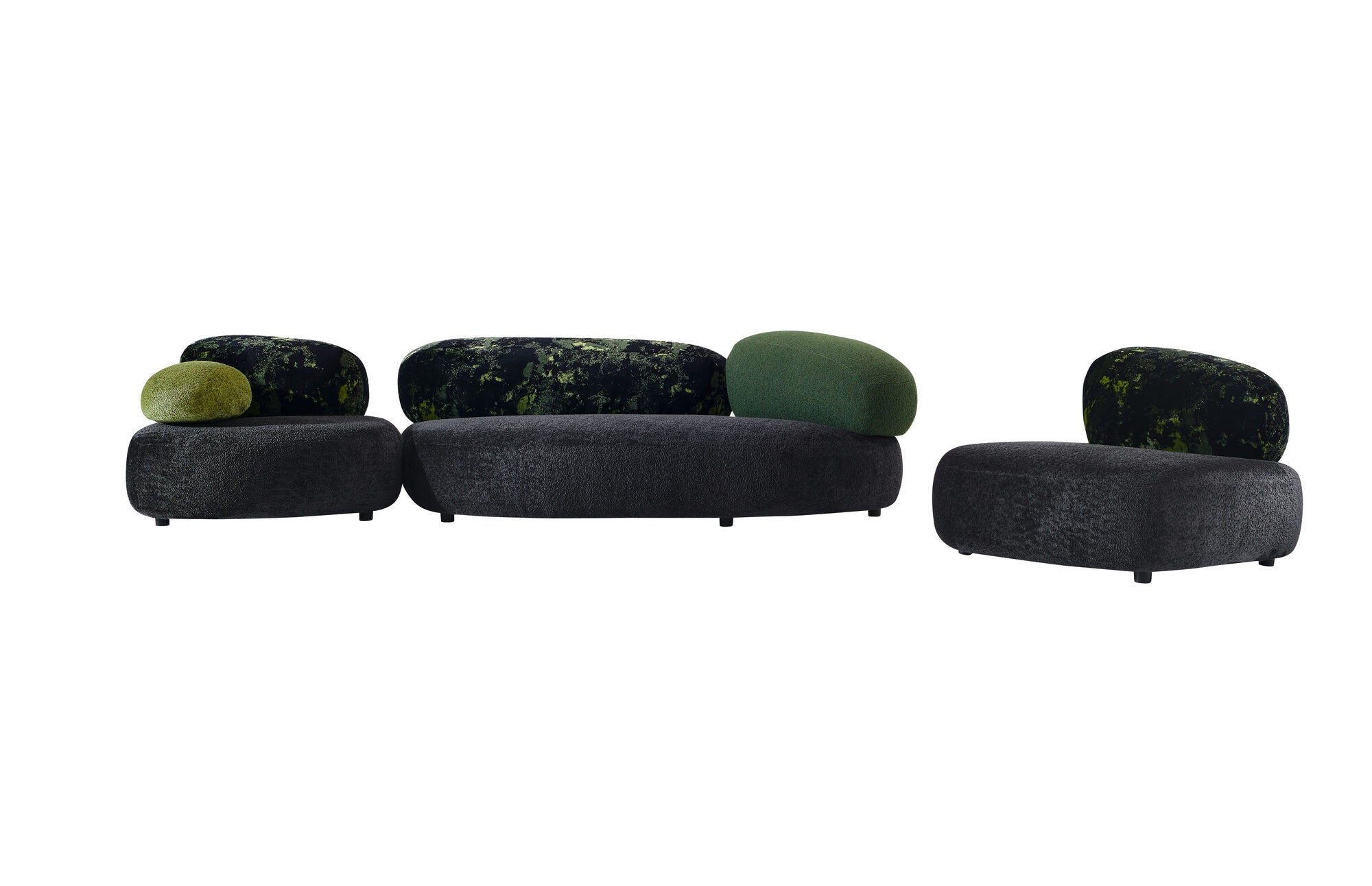 Set canapea dumonde + 2 fotolii cu sezut confortabil din spuma high-density Serene 220x 134 cm
