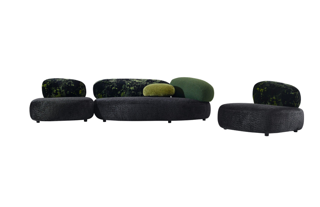 Set canapea dumonde + 2 fotolii cu sezut confortabil din spuma high-density Serene 220x 134 cm