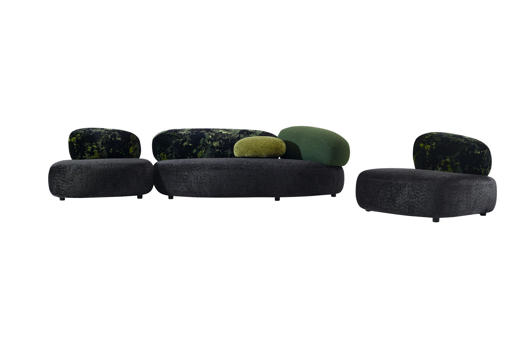 Set canapea dumonde + 2 fotolii cu sezut confortabil din spuma high-density Serene 220x 134 cm