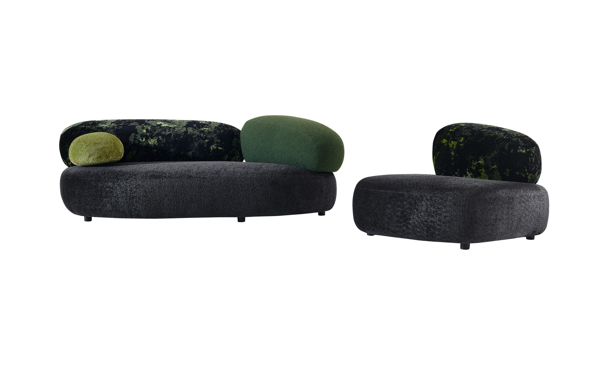 Set canapea dumonde + 2 fotolii cu sezut confortabil din spuma high-density Serene 220x 134 cm