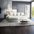 Colțar extensibil dumonde cu ladă de depozitare si sezut confortabil din spuma high-density, Verona Ambience Ivory 290x185 cm