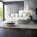 Colțar extensibil dumonde cu ladă de depozitare si sezut confortabil din spuma high-density, Verona Ambience Ivory II 290x185 cm