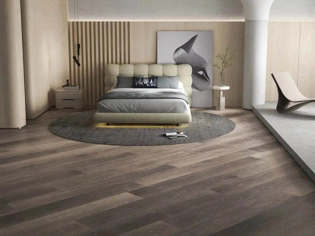 Pat dormitor dumonde, tapitat bej cu LED, "floating bed" Cloud 140x200 cm, somiera inclusa
