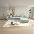 Colțar extensibil dumonde cu ladă de depozitare si sezut confortabil din spuma high-density, Loana XL Ambience Mint II 335x185 cm