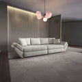 Canapea extensibilă dumonde cu ladă de depozitare si sezut confortabil din spuma high-density, Loana Enjoy Bej 300x100 cm
