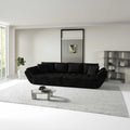Canapea extensibilă dumonde cu ladă de depozitare si sezut confortabil din spuma high-density, Berlin Enjoy Black 300x100 cm