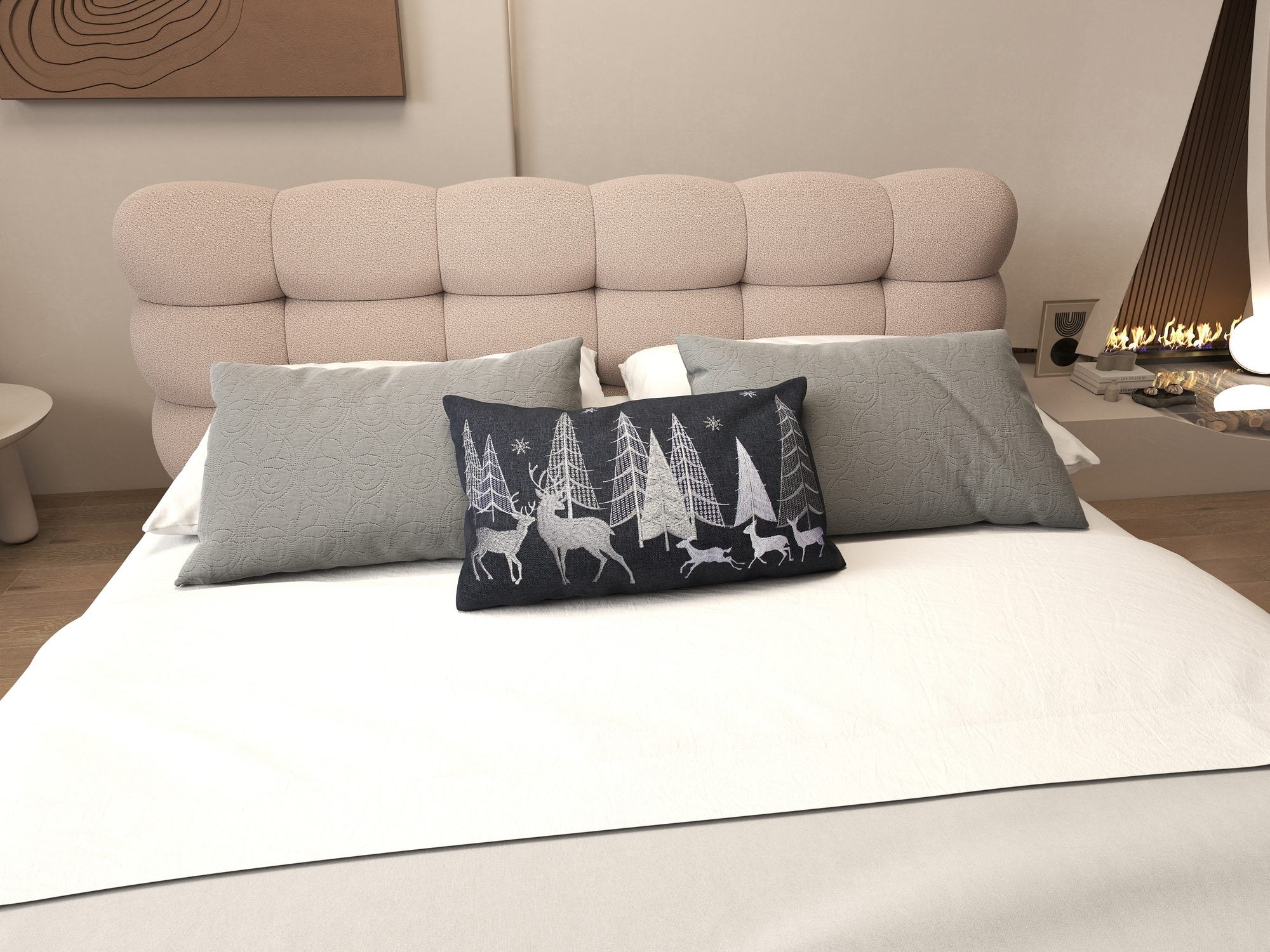Pat dormitor dumonde, tapitat roz cu LED "floating bed" Cloud 180x200 cm, somiera inclusa