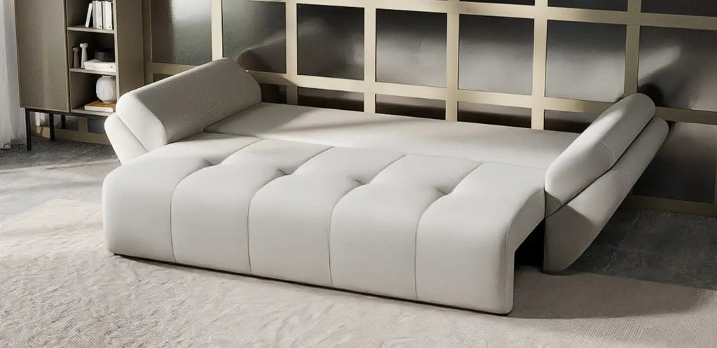 Canapea extensibilă dumonde cu ladă de depozitare si sezut confortabil din spuma high-density, Berlin Enjoy Bej 250x100 cm