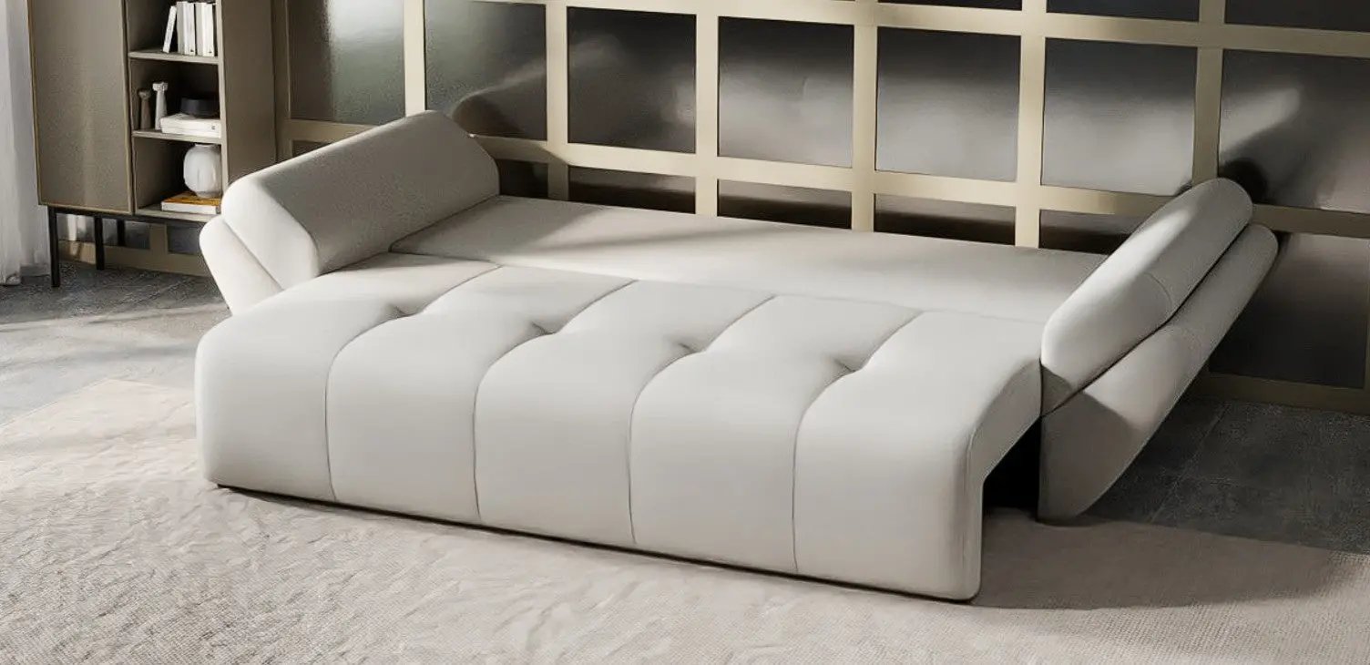 Canapea extensibilă dumonde cu ladă de depozitare si sezut confortabil din spuma high-density, Berlin Enjoy Bej 250x100 cm