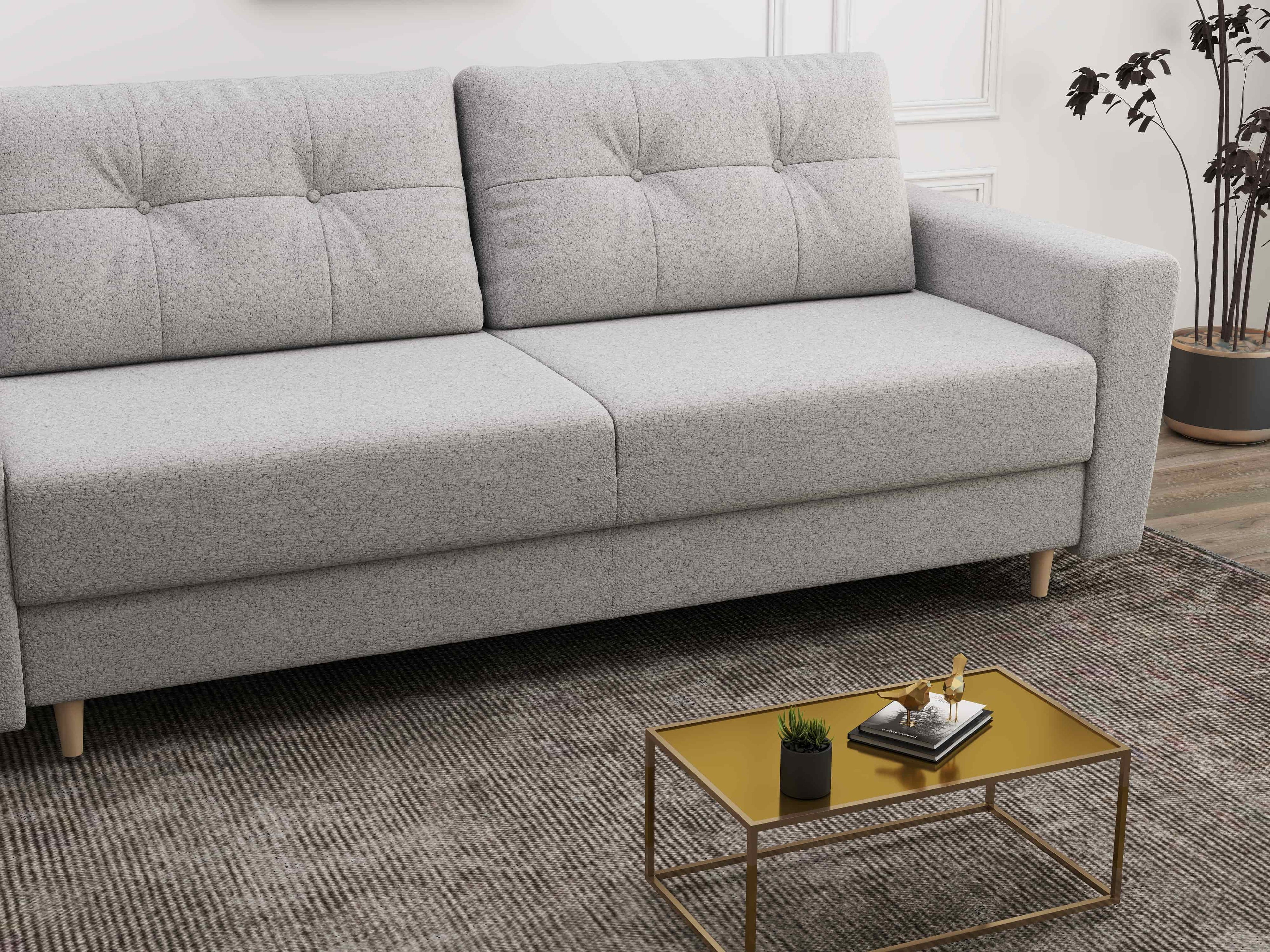 Canapea extensibilă dumonde cu ladă de depozitare si sezut confortabil din spuma high-density, Summer Euphoria Dove 225x100 cm
