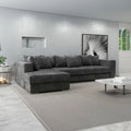 Colțar extensibil dumonde cu ladă de depozitare si sezut confortabil din spuma high-density, Gloria Euphoria Black 320x183 cm