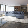 Colțar extensibil dumonde cu ladă de depozitare si sezut confortabil din spuma high-density, Gloria Enjoy Antracit II 320x183 cm