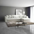 Colțar extensibil dumonde cu ladă de depozitare si sezut confortabil din spuma high-density, Gloria Ambience Ivory II 320x183 cm