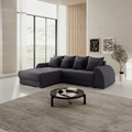 Colțar extensibil dumonde cu ladă de depozitare si sezut confortabil din spuma high-density, Verona Enjoy Grafit 290x185 cm