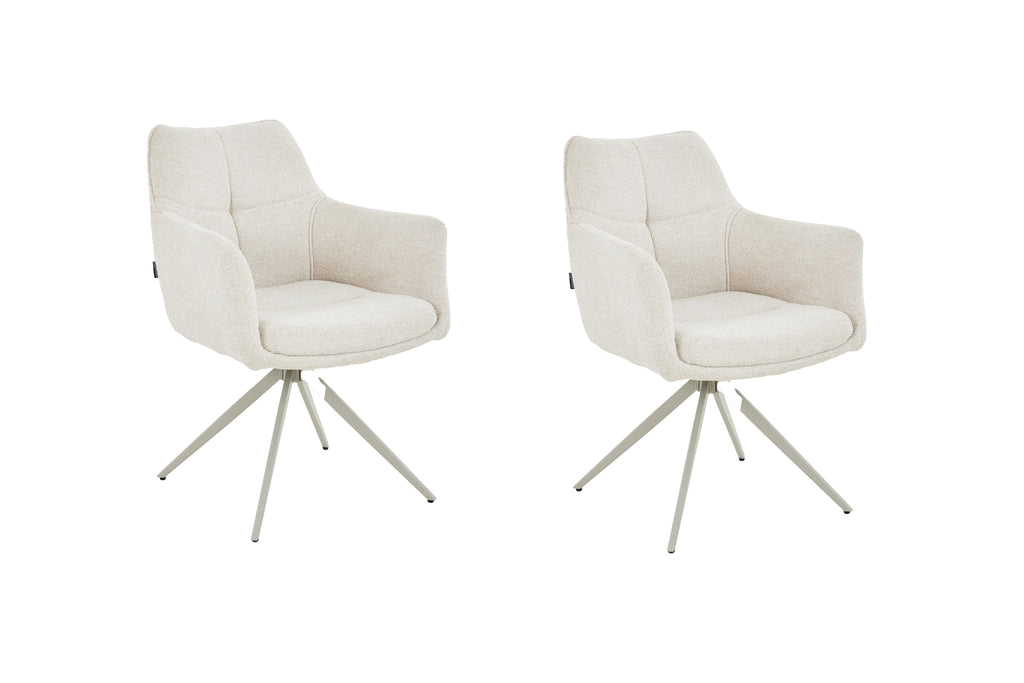 Scaun tapitat cu stofa si picioare metalice Guido 62x84 cm