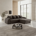 Colțar extensibil dumonde cu ladă de depozitare si sezut confortabil din spuma high-density, Verona Enjoy Kaki II 290x185 cm