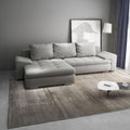 Colțar extensibil dumonde cu ladă de depozitare si sezut confortabil din spuma high-density, Leonardo Royal Gri 260x185 cm