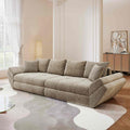 Canapea extensibilă dumonde cu ladă de depozitare si sezut confortabil din spuma high-density, Loana Arena Bej 300x100 cm