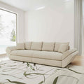 Canapea extensibilă dumonde cu ladă de depozitare si sezut confortabil din spuma high-density, Loana Cremona Gri deschis 300x100 cm