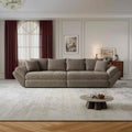 Canapea extensibilă dumonde cu ladă de depozitare si sezut confortabil din spuma high-density, Loana Jaguar Maro cappuccino 300x100 cm