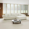 Colțar extensibil dumonde cu ladă de depozitare si sezut confortabil din spuma high-density, Loana Jaguar Ivory II 270x185 cm