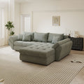 Colțar extensibil dumonde cu ladă de depozitare si sezut confortabil din spuma high-density, Loana Vibe Mint II 270x185 cm