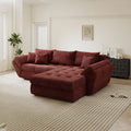 Colțar extensibil dumonde cu ladă de depozitare si sezut confortabil din spuma high-density, Loana Vibe Rosu II 270x185 cm