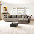 Colțar extensibil dumonde cu ladă de depozitare si sezut confortabil din spuma high-density, Loana XL Arena Maro II 335x185 cm