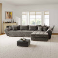 Colțar extensibil dumonde cu ladă de depozitare si sezut confortabil din spuma high-density, Loana XL Cremona Maro-bej II 335x185 cm